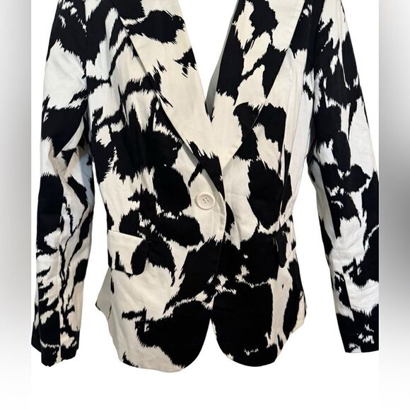 Sandro Cotton Floral Abstract Blazer Jacket - Picture 6 of 13